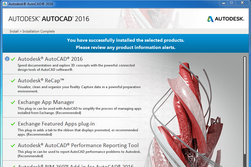 autocad 2016 start tab