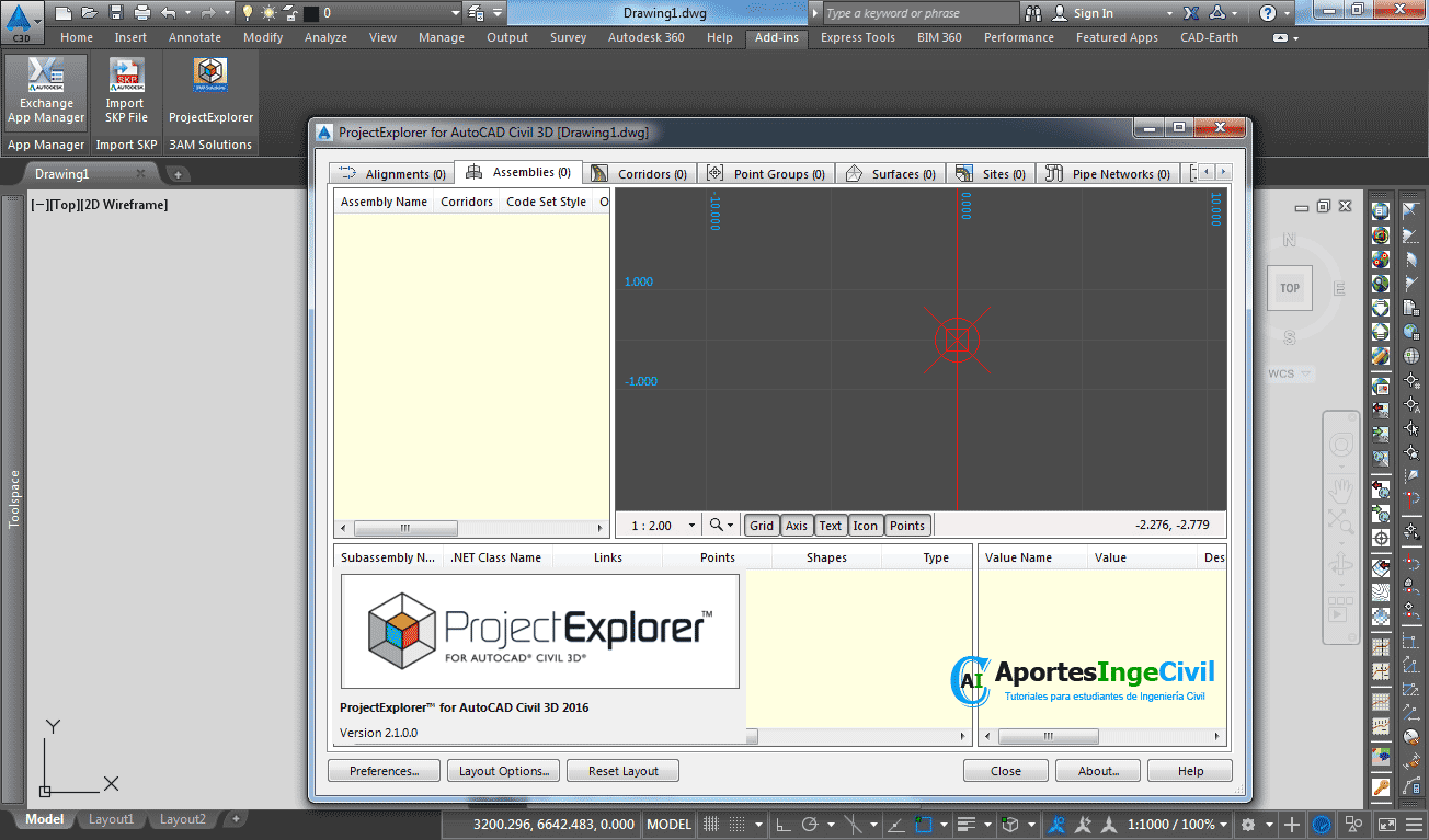 Civil 3d project explorer что это