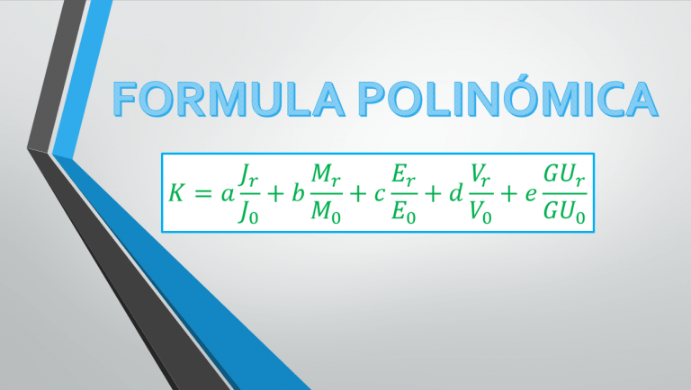 Fórmula Polinómica Costos Y Presupuestos 6861