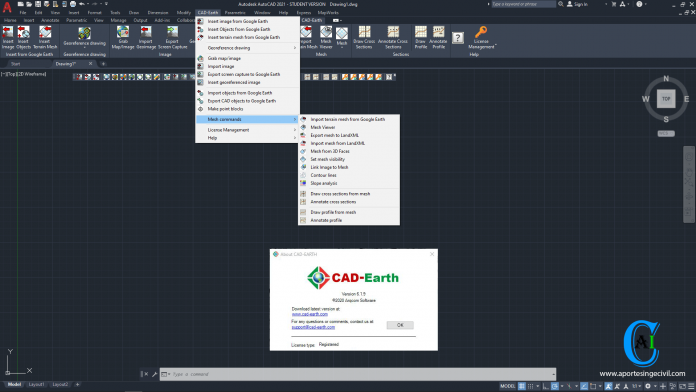 ArqCOM CAD-Earth v6 para AutoCAD 2021